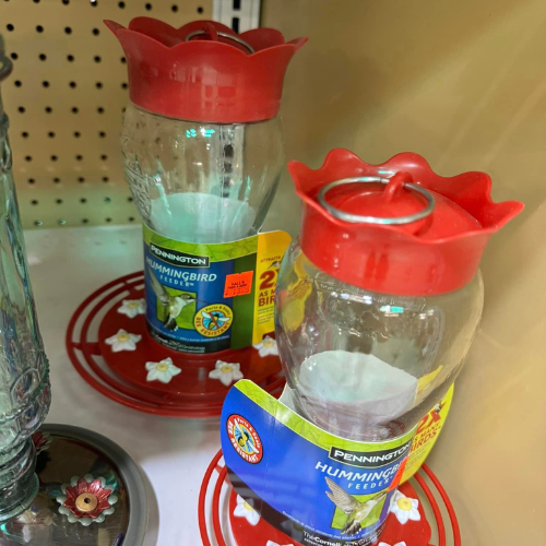 Wild bird feed and supplies inside of store