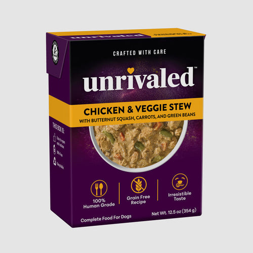Unrivaled Chicken & Veggie Stew With Butternut Squash, Carrots and Green Beans Dog Food