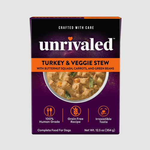 Unrivaled Turkey & Veggie Stew With Butternut Squash, Carrots and Green Beans Dog Food