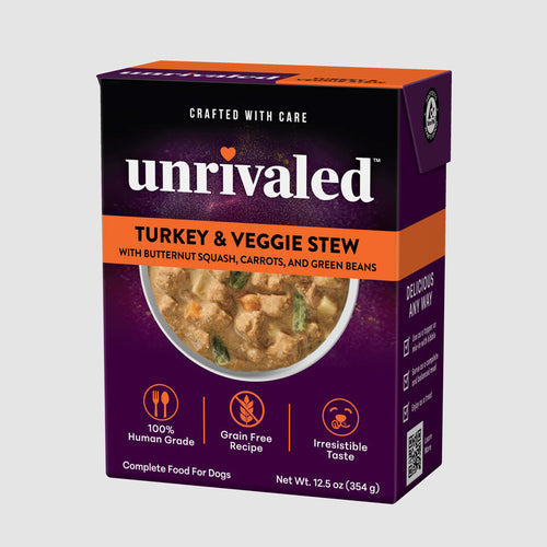 Unrivaled Turkey & Veggie Stew With Butternut Squash, Carrots and Green Beans Dog Food